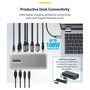 Startech Base Dock de Portátil USB-C 3.2 Gen 2 con Puerto HDMI, 2 x DisplayPort, 1Gbe Ethernet, Adaptador de Corriente Reino Unido/Europa