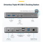 StarTech.com Docking Station USB-C para 3 Monitores 4K con PD 100W Gris