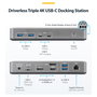 Startech Base Dock de Portátil USB-C 3.2 Gen 2 con Puerto HDMI, 2 x DisplayPort, 1Gbe Ethernet, Adaptador de Corriente Reino Unido/Europa