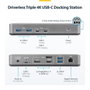 StarTech.com Docking Station USB-C 3 Monitores 4K PD 100W Gris