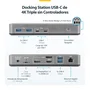 StarTech.com Docking Station USB-C para 3 Monitores 4K con PD 100W Gris