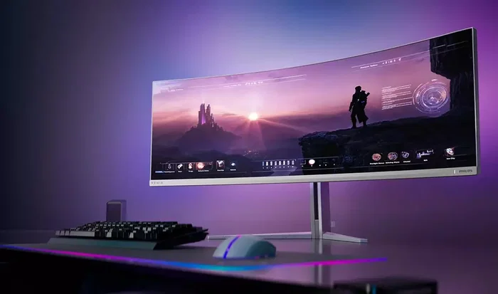 Philips 49M2C8900L/00 Monitor Gaming 48.8" QD-, QD-OLED, Resolución 5120x1440, 144Hz, HDMI Philips 49M2C8900L/00 Monitor Gaming 48.8" QD-, QD-OLED, Resolución 5120x1440, 144Hz, HDMI