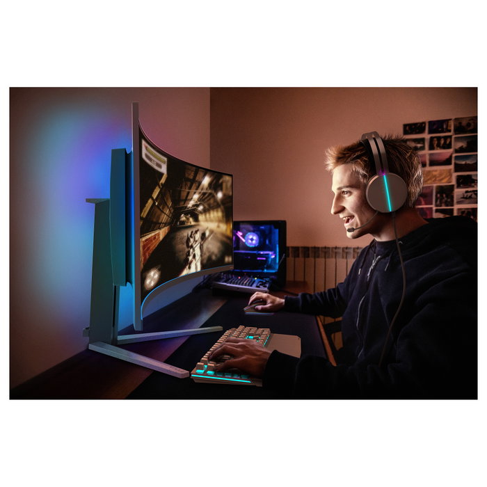 Philips Evnia 49M2C8900L Monitor Gaming QD-OLED 49 pulg 5120x1440 144Hz Blanco