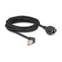 DeLOCK Cable de extensión de red Cat.6a S/FTP RJ45 90° a RJ45 hembra 5 m negro