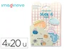 Imaginovo Bloc Notas Adhesivas con Pegatina Sorpresa para Niños, 80 Hojas con Diseño Fantasía, Tamaños Surtidos, Color Rojo