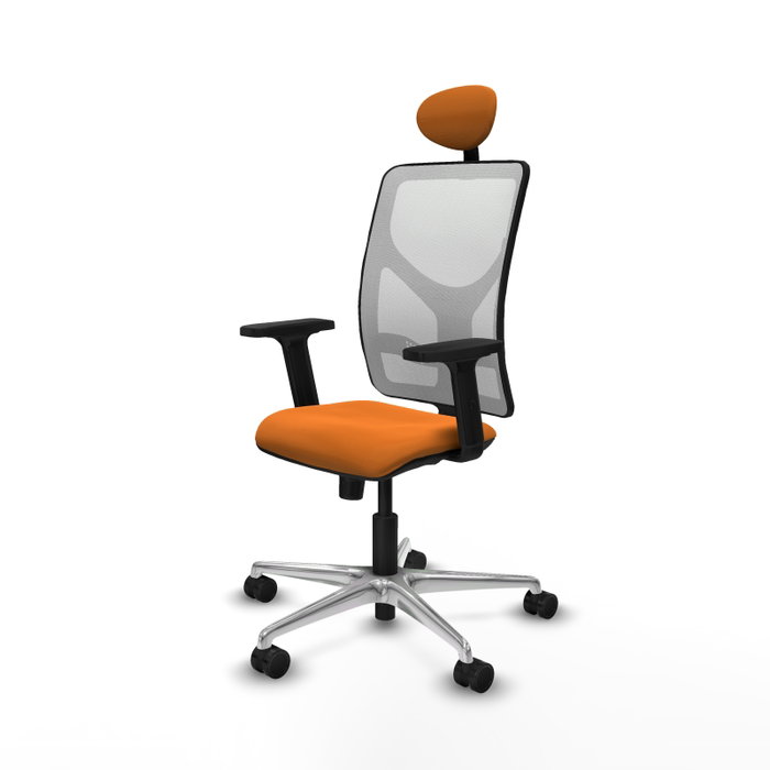 PIQUERAS Y CRESPO Silla de oficina Motilla Naranja y Blanco