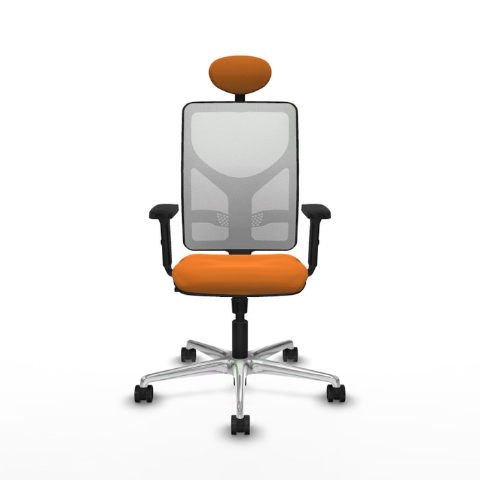 PIQUERAS Y CRESPO Silla de oficina Motilla Naranja y Blanco