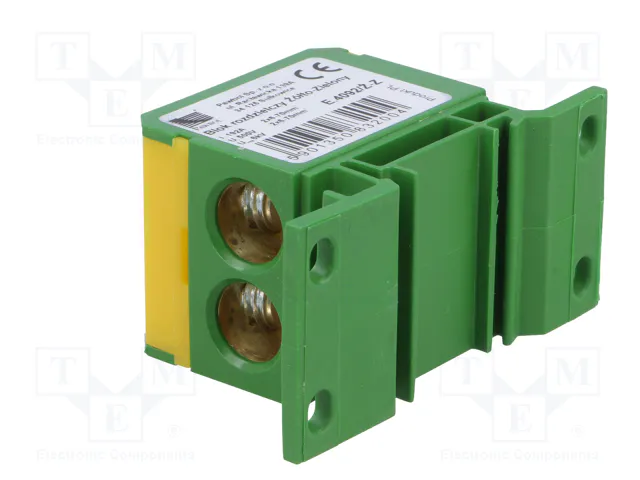 PAWBOL Bloque de distribución 160A 600V Amarillo-Verde PAWBOL Bloque de distribución 160A 600V Amarillo-Verde