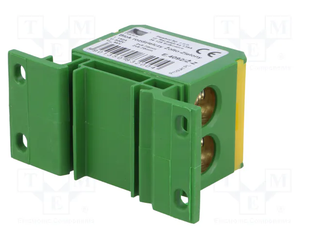 PAWBOL Bloque de distribución 160A 600V Amarillo-Verde PAWBOL Bloque de distribución 160A 600V Amarillo-Verde
