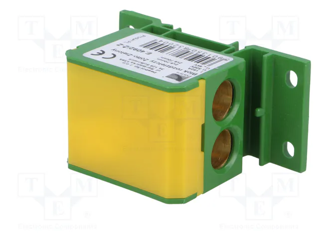 PAWBOL Bloque de distribución 160A 600V Amarillo-Verde PAWBOL Bloque de distribución 160A 600V Amarillo-Verde