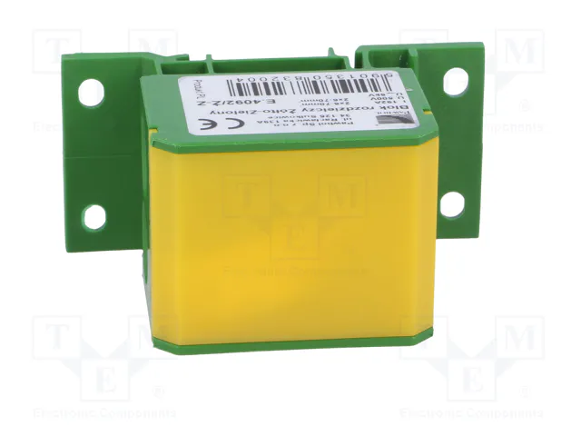 PAWBOL Bloque de distribución 160A 600V Amarillo-Verde PAWBOL Bloque de distribución 160A 600V Amarillo-Verde