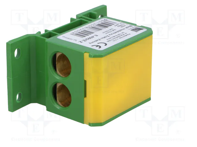 PAWBOL Bloque de distribución 160A 600V Amarillo-Verde PAWBOL Bloque de distribución 160A 600V Amarillo-Verde