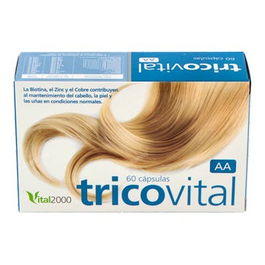 VITAL 2000 Tricovital Aa 60 Cápsulas - Mantenimiento de Piel, Pelo y Uñas