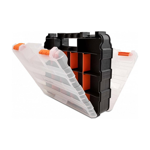 DeLOCK Caja de clasificación con 34 compartimentos 320 x 270 x 80 mm naranja/negro