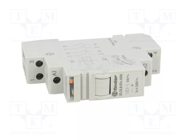 FINDER Relé de instalación biestable por impulsos 20.23 24V AC 16A