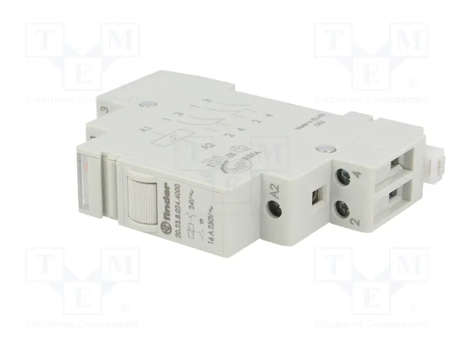 FINDER Relé de instalación biestable por impulsos 20.23 24V AC 16A