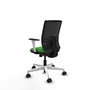 PIQUERAS Y CRESPO Silla de oficina Yunquera con mecanismo Sincro/Traslack, Verde y Negro