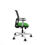 PIQUERAS Y CRESPO Silla de oficina Yunquera con mecanismo Sincro/Traslack, Verde y Negro