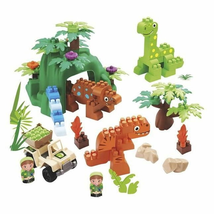Ecoiffier Juguete de construcción Dinoland - Abrick con dinosaurios y vehículo todo terreno Ecoiffier Juguete de construcción Dinoland - Abrick con dinosaurios y vehículo todo terreno