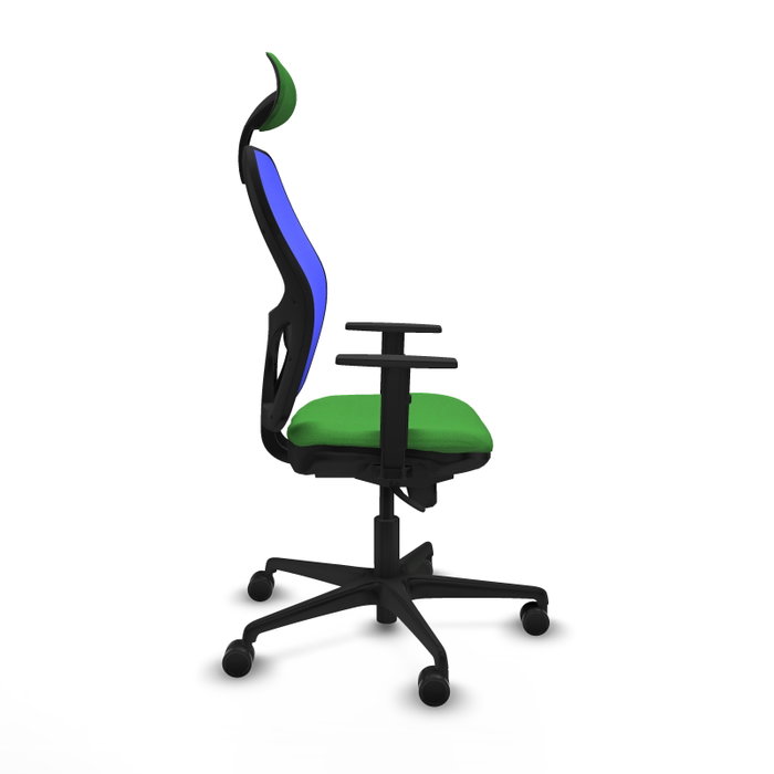 PIQUERAS Y CRESPO Silla de oficina Jorquera Verde y Azul con mecanismo Sincro