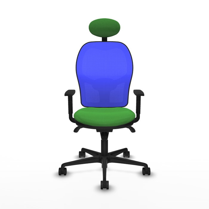 PIQUERAS Y CRESPO Silla de oficina Jorquera Verde y Azul con mecanismo Sincro