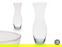 Giftdecor Jarrón Cristal Cuello Abierto Transparente 40 cm Alto x 14 cm Ancho x 14 cm Largo