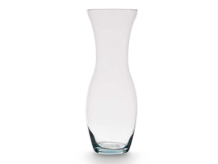 Giftdecor Jarrón Cristal Cuello Abierto Transparente 40 cm Alto x 14 cm Ancho x 14 cm Largo