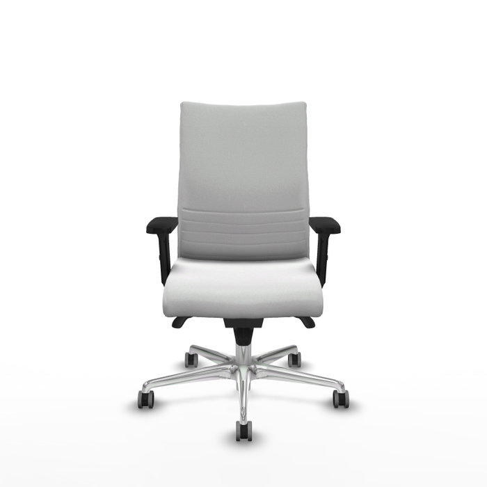 Silla Albacete confidente con mecanismo Sincro tapizada con Tela color Blanco. Equipada con Base aluminio, Brazos 2D y Ruedas 65 mm parqué Silla Albacete confidente con mecanismo Sincro tapizada con Tela color Blanco. Equipada con Base aluminio, Brazos 2D y Ruedas 65 mm parqué