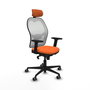 PIQUERAS Y CRESPO Silla de oficina Jorquera Naranja y Blanco