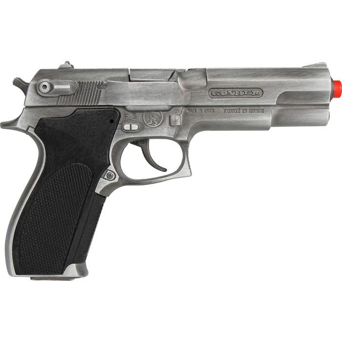 Gonher Pistola Policia 8 Tiros - Plata 45/4