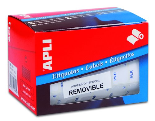 Apli Etiquetas Removibles para Precios PVP 12x18mm Blanco Apli Etiquetas Removibles para Precios PVP 12x18mm Blanco