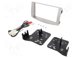METRA Bastidor de montaje de radio 2 DIN para Toyota Avalon 2005-2010, plata
