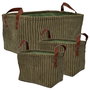 Home Deco Factory Juego De 3 Cestas Verdes Cocooning Scott