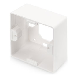 Digitus Caja de montaje en superficie para tomas de corriente Keystone, 80 x 80 mm, Blanco
