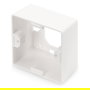 Digitus Caja de montaje en superficie para tomas de corriente Keystone, 80 x 80 mm, Blanco