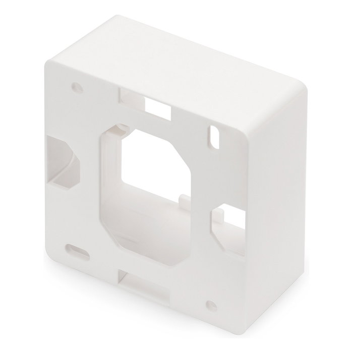 Digitus Caja de montaje en superficie para tomas de corriente Keystone, 80 x 80 mm, Blanco