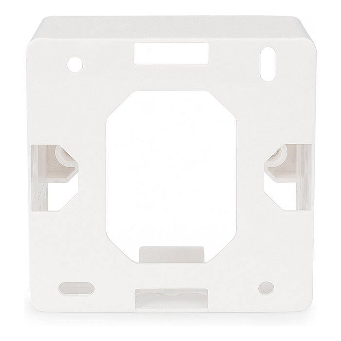 Digitus Caja de montaje en superficie para tomas de corriente Keystone, 80 x 80 mm, Blanco