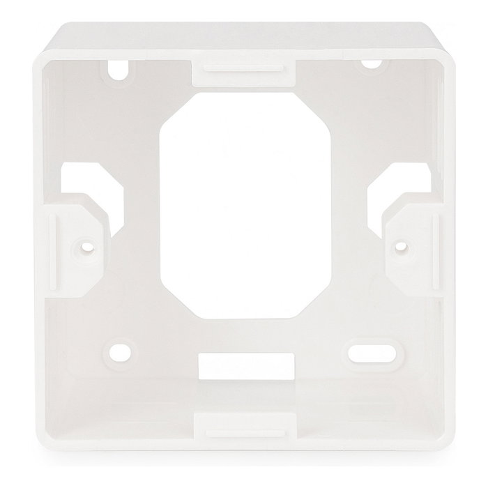 Digitus Caja de montaje en superficie para tomas de corriente Keystone, 80 x 80 mm, Blanco
