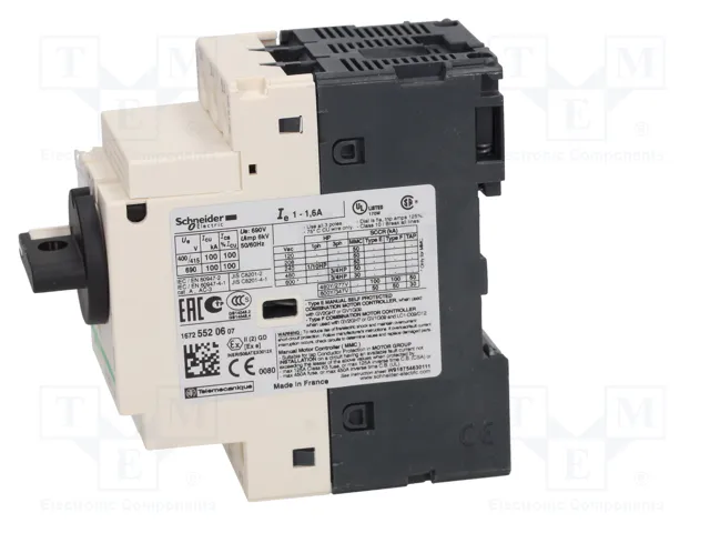 SCHNEIDER ELECTRIC GV2P06 Interruptor motorizado 0,37/0,55kW 230-690VAC