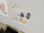 Hanah Home Estantería de Pared Leila - Blanco, Tablero de Partículas Recubierto de Melamina, 30x14x2cm, 40x14x2cm, 50x14x2cm