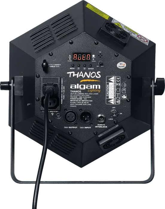 ALGAMLIGHT Proyector LED Híbrido Multiefecto 4 en 1 con Láser, DMX y Programación Autónoma