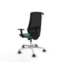 PIQUERAS Y CRESPO Silla de oficina Mardos con mecanismo Sincro, Verde esmeralda y Negro