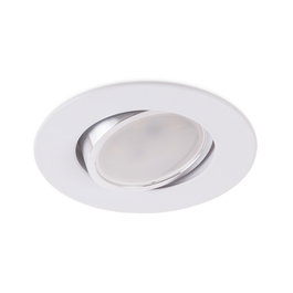 Pack 8 Aro Foco Downlight Basculante Circular Aluminio Blanco 93mm