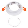 Pack 8 Aro Foco Downlight Basculante Circular Aluminio Blanco 93mm