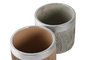 DKD Home Decor Set de 2 Maceteros de Cemento Bicolor Surtidos 17x17x15 cm