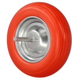 WOLFPACK LINEA PROFESIONAL Rueda de Carretilla Maciza Plus Naranja Impinchable para Eje 19 mm Ø 35 cm