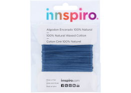 Innspiro Cordón de algodón encerado azul real 1,5mm 5m