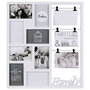 Home Deco Factory Multimarco para 11 Fotos 10x15 cm con Pinzas para Decoración del Hogar