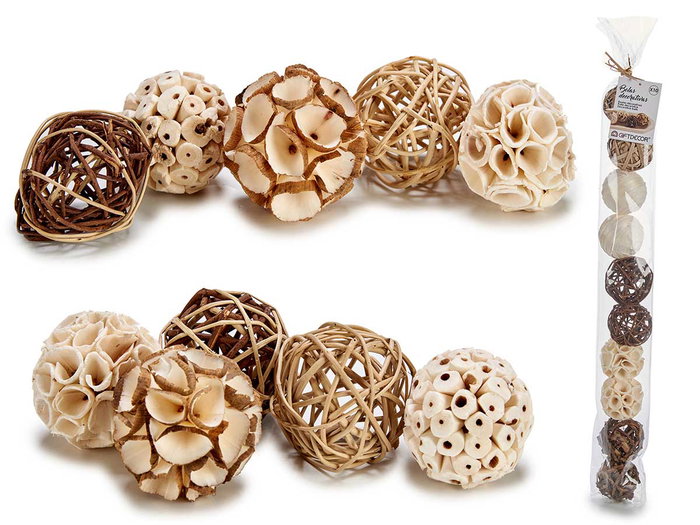 Giftdecor Bolsa 10 Bolas Colores Naturales Surtidos 6x65x6cm (Set de 24) Giftdecor Bolsa 10 Bolas Colores Naturales Surtidos 6x65x6cm (Set de 24)