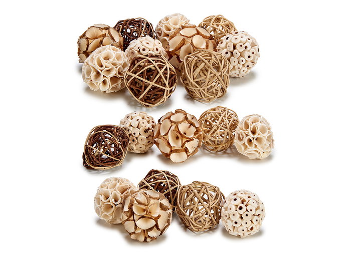 Giftdecor Bolsa 10 Bolas Colores Naturales Surtidos 6x65x6cm (Set de 24)